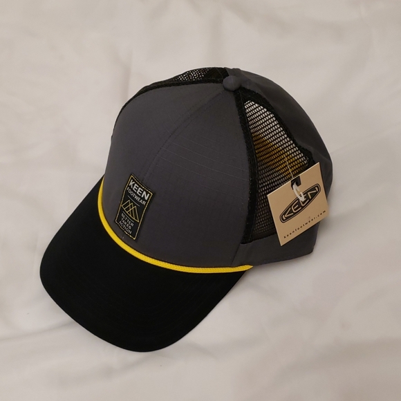 Keen Better Takes Action Trucker Hat Grey Yellow White Unisex OS NWT - Picture 3 of 12
